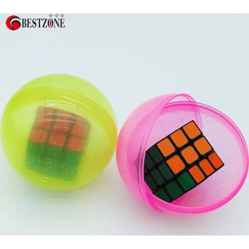 10/50Pcs D75MM Plastic Capsule Toys 2.95 Inch Surprise Balls With Toys Magic Square Cube Kids Gifts Puzzle For Vending Machine
