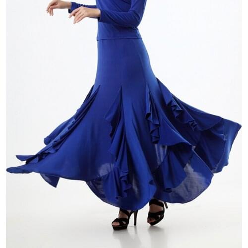 New ballroom dance costume sexy red black flat shoulder collar ballroom dance skirt for women ballroom dance competition dress