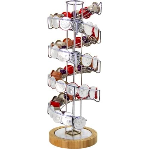All-round rotating capsule coffee rack durable rust-free metal shelf creative milk ball hang display