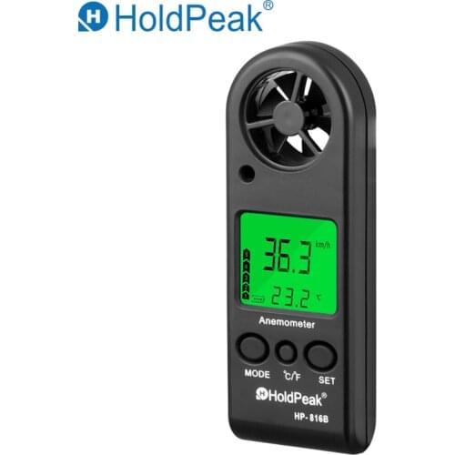 Mini Anemometer 816B with Wind Speed Range 0.3 -30m/s and Wind Temperature Measurement