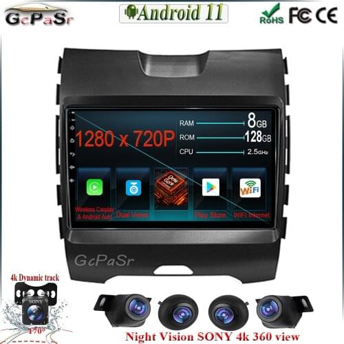 9'' Android 11 For Ford Edge 2015 2016 2017 2018 Car Radio Multimedia Video Player GPS Navigation NO DVD 2 Din