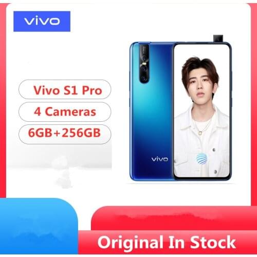 Original Vivo S1 Pro 4G LTE Mobile Phone Snapdragon 675 Android 9.0 6.39" 2340X1080 6GB RAM 256GB ROM 48.0MP+32.0MP Fingerprint