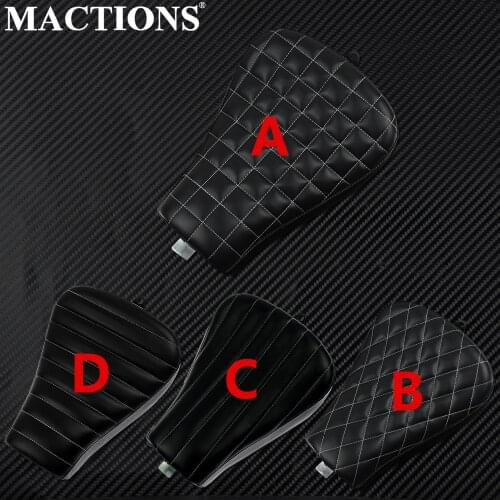 Motorcycle Driver Front Leather Pillow solo Seat Cushion Black For Harley Sportster Iron XL 1200 883 72 48 2007-2013 2014 2015