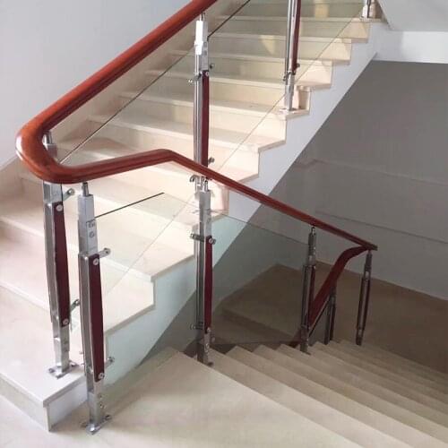 304 stainless steel staircase handrail PVC railing glass balcony guardrail column indoor perimeter railing outdoor guardrail