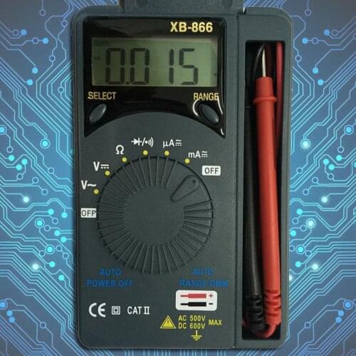 Professional AC/DC Pocket Digital Multimeter LCD Mini Auto Range Multitester Voltmeter Tester Diagnostic Tool mastech