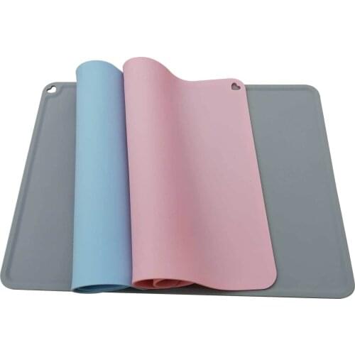Silicone Pet Food Mat Pet Bowl Drinking Met Water Pad Dog Feeding Mat High Quality Waterproof Non-slip Pet Mat Easy To Clean