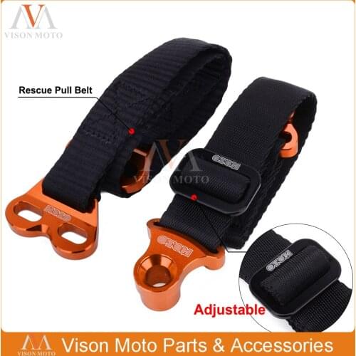 Front Rear 470MM 325MM Rescue Strap Pull Safety Belt For Honda Yamaha Kawasaki CRF XR YZ WR WRF TTR KXF KLX CRF250 CRF450 YZ250