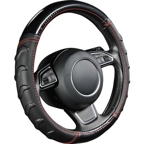 38cm/15inch M Size Universal Car Steering Wheel Cover Willow Leaf Massage Antiskid and Breathable Fits Most Car Accessories