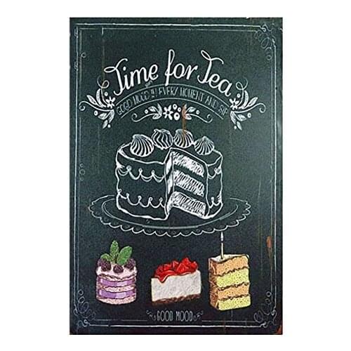 Newness World Time For Tea Good Mood Retro Vintage Metal Tin Wall Art Decoration Wall Metal Sign Plaque Pub/home/coffee