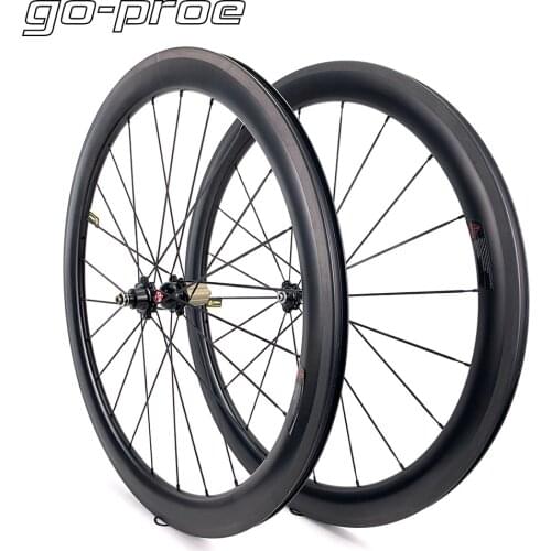 Go-proe 700c Road Bicycle Carbon Wheels 30 35 38 45 47 50 55 60 88 Bicycle Carbon Fiber Bike Wheelset NOVATEC Straight Pull Hub
