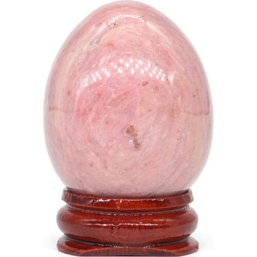 34*44MM Pink Rhodonite Egg Natural Gemstone Crystal Mineral Healing Ball Home decoration accessory Kegel Massage Yoni Egg
