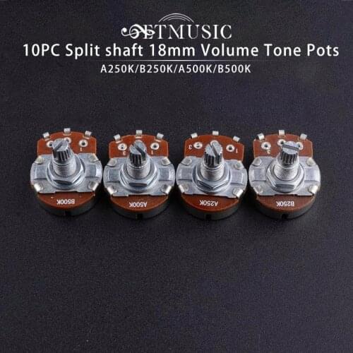 24mm Base Guitar Switch Knob BIG A250 B250 A500K B500K Guitar Control Pot Potentiometer Volume Potentiometers Guitar Part