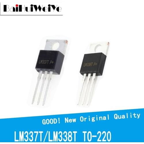 10PCS/LOT LM337T LM338T TO220 LM337 LM338 TO-220 Negative Adjustable Regulator IC New Original Good Quality Chipset