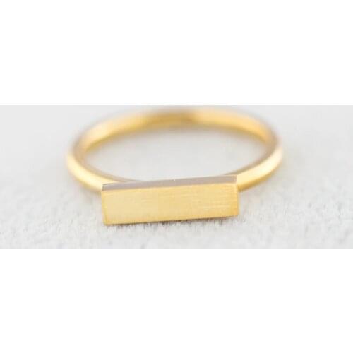 2017 New BFF Minimal Thin Cubic Bar Rings For Women Mens Boho Jewelry Stainless Steel Gold Silver Color Ring Friendship Gifts