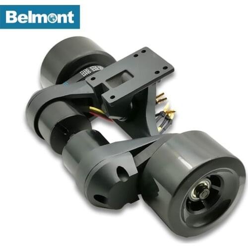 2020 outrunner electric skateboard DIY kit with belt motor customized remote control LCD screen 4 wheels hub motor BM-196