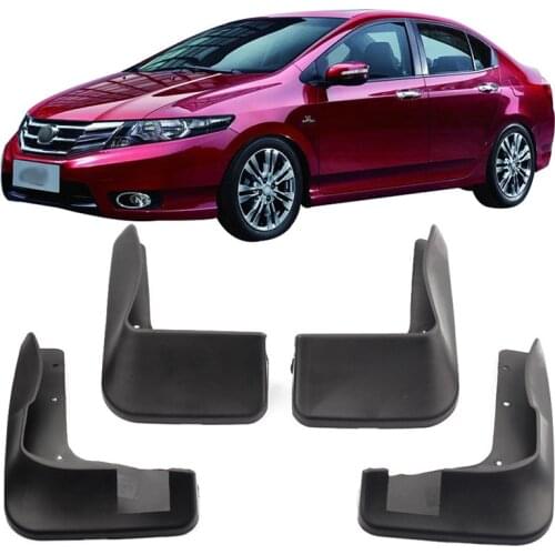 4Pcs/Set Car mudguard Mud flap aftermarket Fender for HONDA CITY 2008-2012 Motor mud guard mudflap