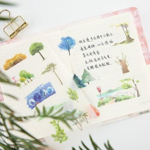 6Sheets/Set Meet Spring Creative Decoration Scrapbooking Stickers Transparent PVC Stationery Planner Stickers