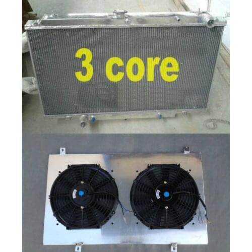 Aluminum Radiator + Shroud Fan FOR Nissan Patrol Safari GU GR V Wagon Y61 2.8/3.0/4.2L TD42 RD28 ZD30CR Turbo Diesel AT/MT 97-13