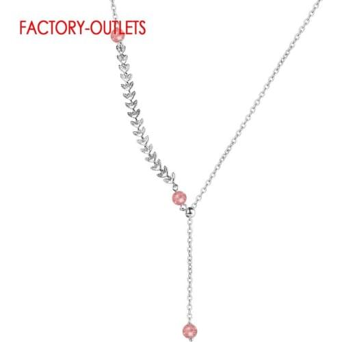 Hot Selling Genuine Silver Fashion Jewelry For Women Leaves Shape Chain Necklaces Moonlight Stone Pendants 925 Silver Jewelry