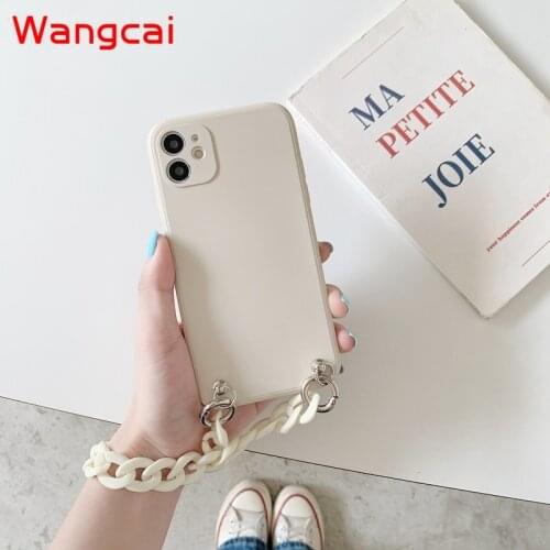 Simple style chain phone case For Samsung Galaxy A82 A22 A32 M51 A02S A52 A72 A42 A12 4G 5G M51 A02 Fashion soft phone cover