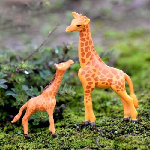 Giraffe Figures Fairy Garden Lovely Forest Animal Miniature Figurines Pot Culture Tools decorative Garden Decorations Miniatures