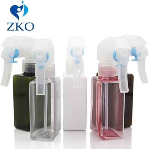 100ml PETG Plant Flower Watering Pot Home Spray Bottle Brown/Green/Pink/Clear Refillable Pump Cosmetic Empty Square Bottles