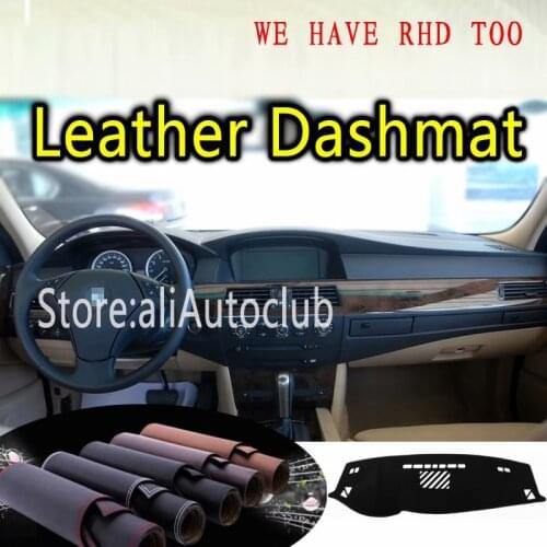 For BMW 5 Series E60 Touring Wagon E61 520i 523i 525i 530i Leather Dashmat Dashboard Cover Dash Mat Carpet Custom Car Styling