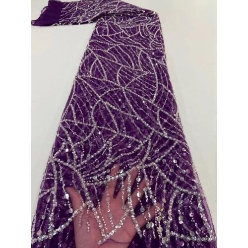 Beautiful ZH-418888 Nigerian fabric for party dress new African embroidered lace fabric