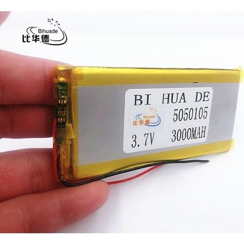Li-Po 1pcs/lot 3.7V lithium polymer battery 5050105 3000MAH mobile power Tablet PC DIY