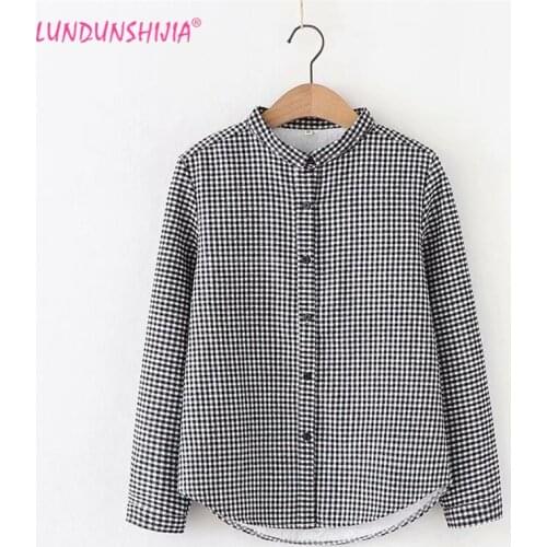 LUNDUNSHIJIA Womens Black Shirts