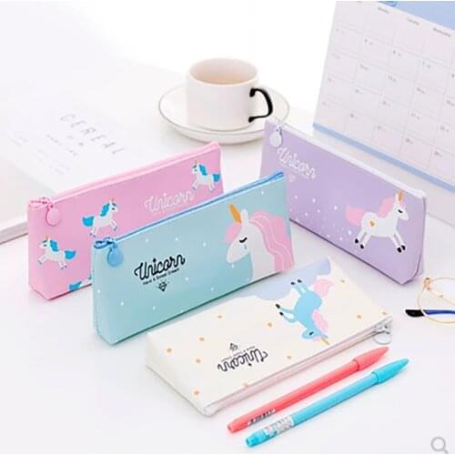 Cute Cartoon Cat Pencil Case Kawaii Pen Cases Etui Big Trousse Scolaire Pencil Box School Bag For Girl Korean Stationery