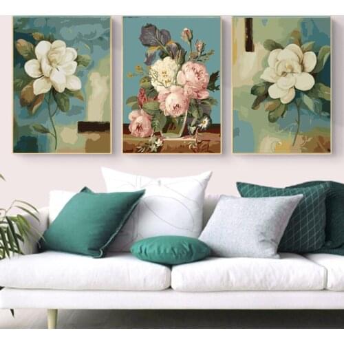 Painting By Numbers DIY Water lotus 40x50cm Handmade Gift Paint By Number Canvas Kits Figure Acrylic Paint Decoration