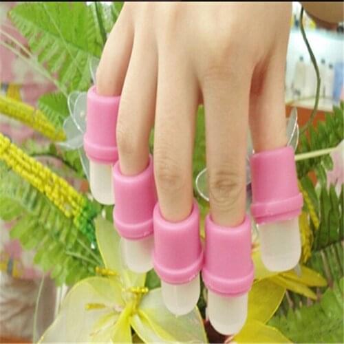 10pcs/lot Professional Hand Wearable Salon DIY Acrylic UV Gel Nail Polish Remover Soak Nail manicure tools Soakers Cap Set Tools