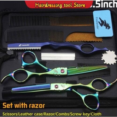 "Freelander Profissional Hairdressing Scissors Set Barber Scissors Tijeras Japan Pelo High Quality Salon5.5 /6inch Model Number"
