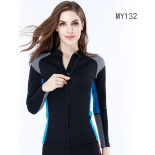 MYLEDI 2MM neoprene Wetsuit Keep Warm and Waterproof Split Diving Jacket for Women Swimming Surfing and wading