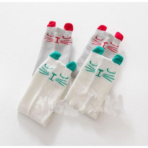 Unisex Baby Girls socks floor sock boys Infant Cotton Printed Cute Cat Anti-slip Soft Knee Socks Slipper baby winter fox socks