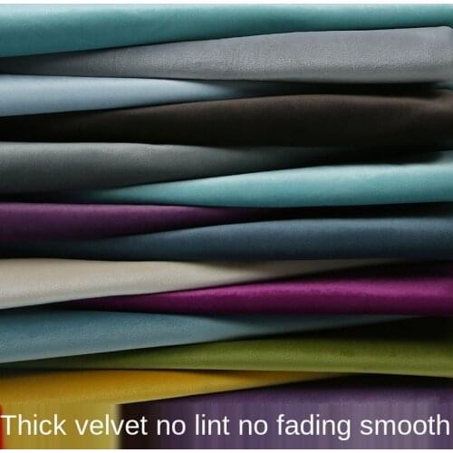 Solid Color Thick Technology Velvet Fabric Sofa Pillow Bedside Soft Bag Background Curtain DIY Tablecloth Fabric Per Meter