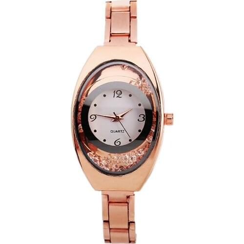 Wholesale Retro Womens Oval Wrist Watch Classical Mesh Fashion Watches Hot Sale Lady Move Beads Dress Watches
