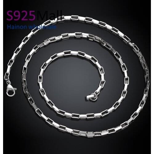 2.5mm square box chain necklace stainless steel jewelry Fashion Distribution new style 316L stainless steel punk men chain