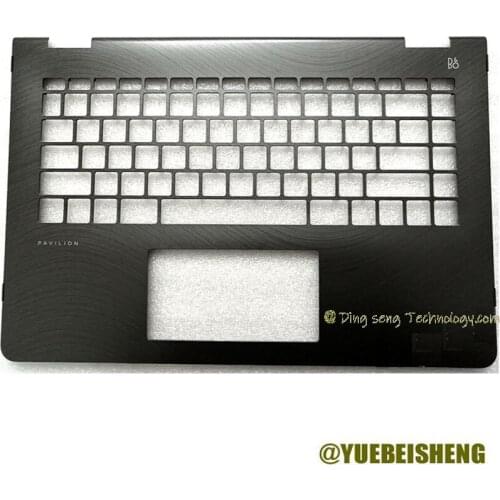 YUEBEISHENG New For HP Pavilion X360 14M 14-BA048TX 14-BA Series palmrest keyboard bezel upper case cover Black