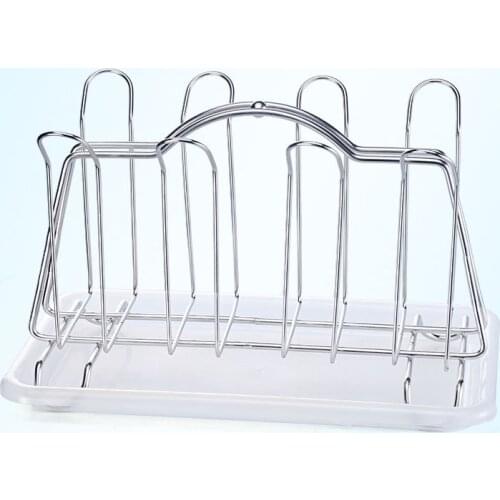 Upside down drain cup holder metal water cup hanging rack 304 stainless steel kitchen products home cup storage rack