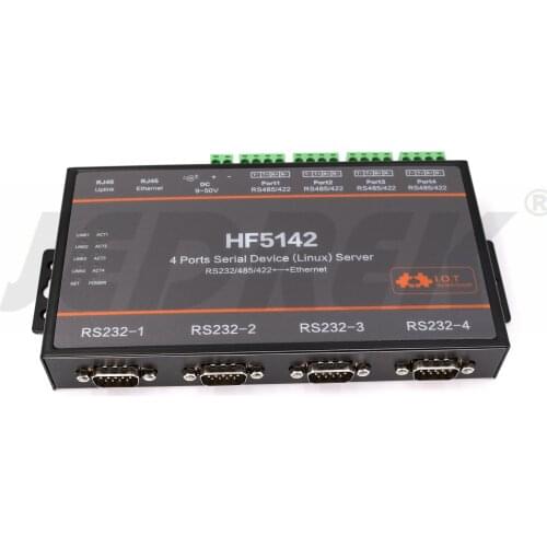 4 Ports Serial Server RS232 RS485 RS422 go to TCP/IP Ethernet Linux