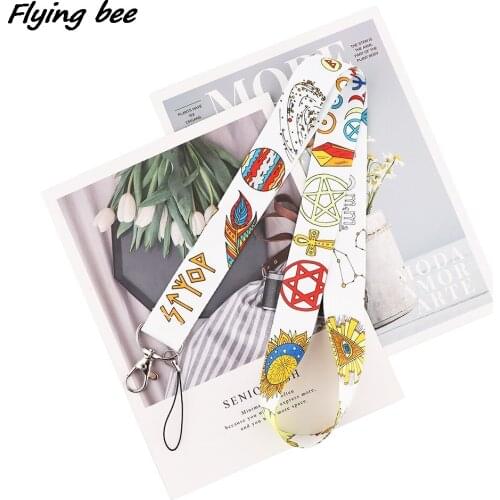 Flyingbee Egypt Object Neck Strap Lanyard For Key ID Card Gym Phone Straps USB Badge Holder DIY Hang Rope Lariat Lanyard X1845