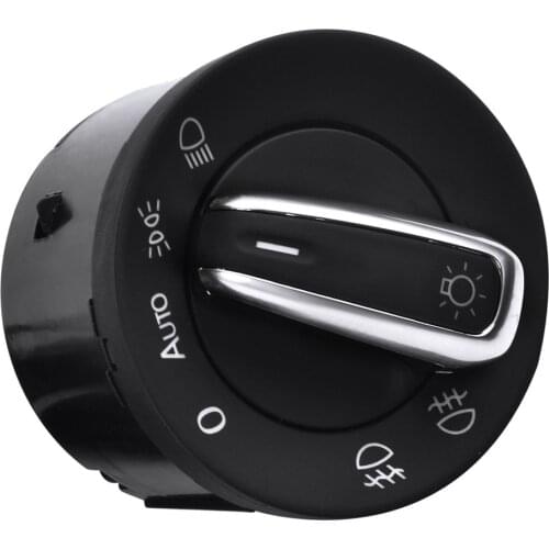 5ND 941 431B Fog Head Light Lamp Knob With Chrome Auto Sensor Light For VW Caddy Scirocco for Je.tta 5ND941431B 5ND 941 431 B