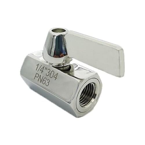 1/8" 1/4" 3/8" 1/2" 3/4" 1" BSP Female Thread 304 Stainless Steel Mini Ball Valve For Water Oil Gas