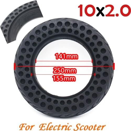 10x2.0 Electric scooter solid tires 10x2.0 Universal Wear-resisting Non-inflatable honeycomb solid tyres
