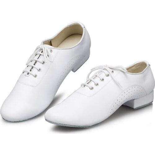 Boys Mens Ballroom Latin Tango Dance Shoes man Salsa heeled black dancing shoes Big Size 48 Leather men Latin Shoes