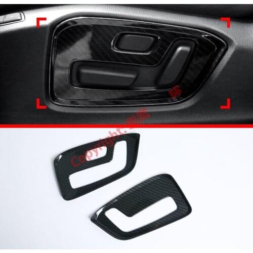 Carbon Fiber Style Interior Seat Adjustment Switch Knob Button Cover Trim For Mazda CX-5 2017 2018 2019
