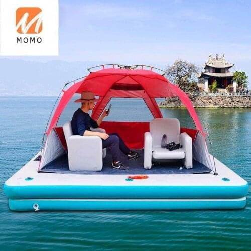 High-End Inflatable Floating Platform Magic Carpet Fishing Platform Boat Portable Yacht Floating Fishing Platform Water Boat