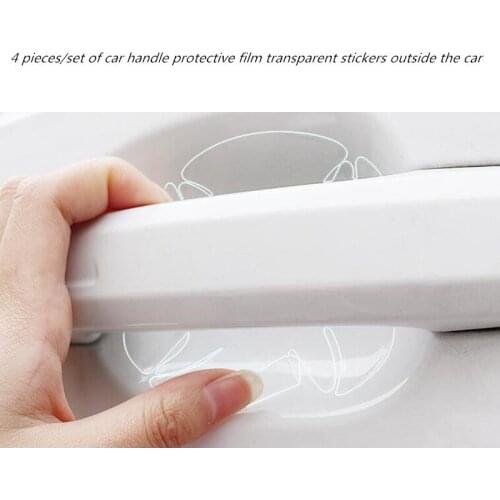 4 Pcs / Set Car Handle Protection Film Car Exterior Transparent Stickers For Volvo S40 S60 S80 S90 V40 V60 V70 V90 XC60 XC70